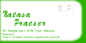 natasa pracser business card